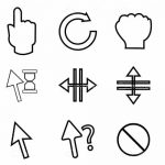 Directional Arrows and Hands Icons Set